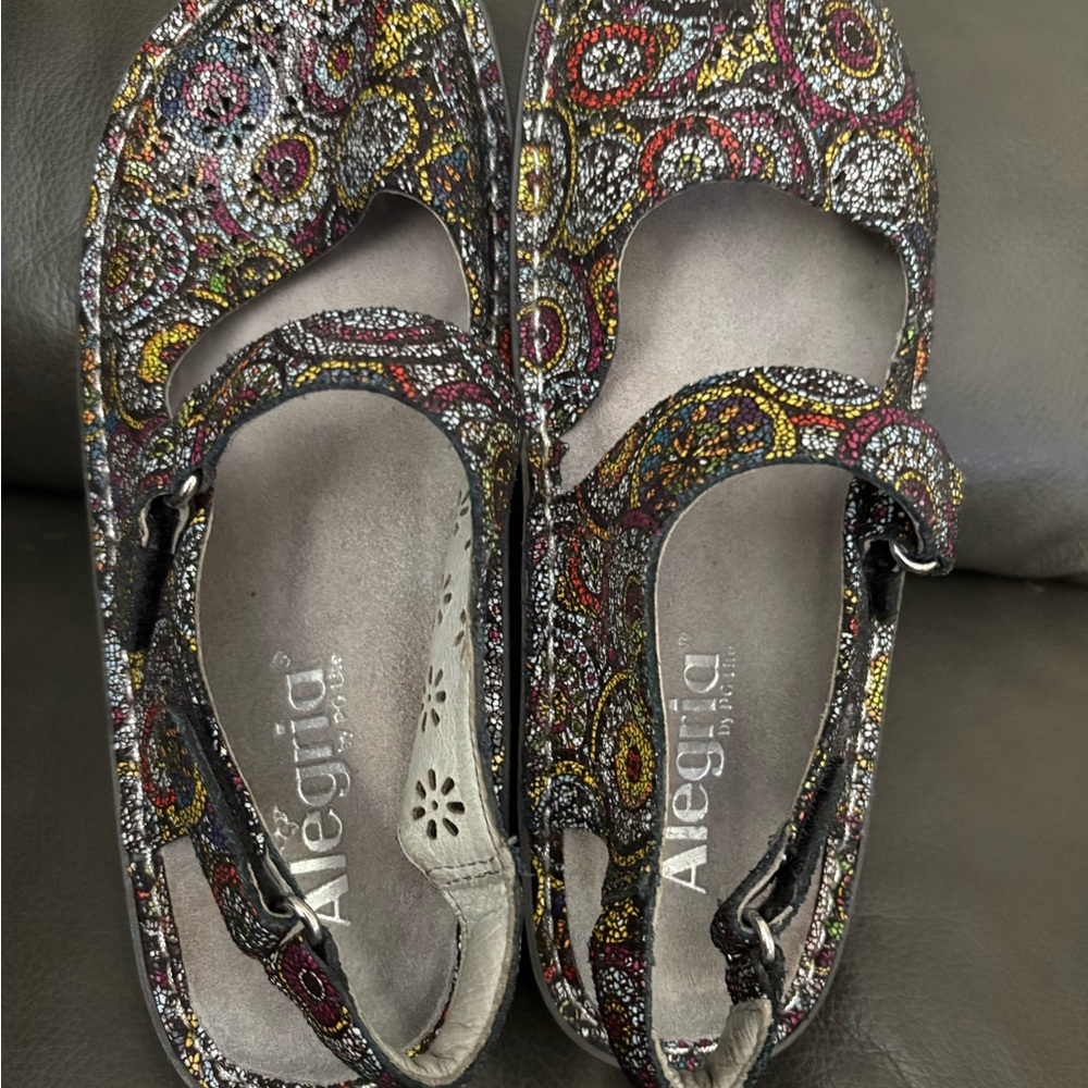 Alegria Women’s Mary Jane Style Multicolor Patterned Shoes - Picture 7 of 15